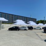 4*8 m hvidt push-up telt. Leje.