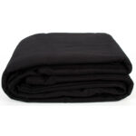 Sort Molton bagtæppe, 6x3 m.