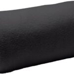 Fleecetæppe, sort. Leje.