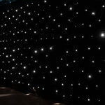 6 x 3 mtr. sort bagtæppe med random hvide leds