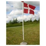 Leje af Glasfiberflagstang 3 meter med betonfod og flag