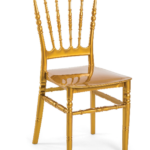 Napoleon stol i guld incl. hvid pude. Leje.